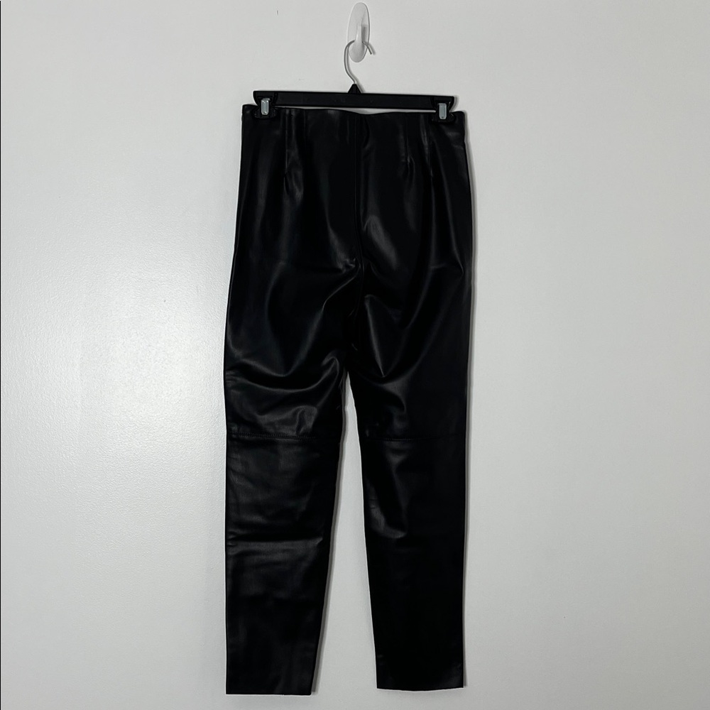 ZARA Faux Leather High Waist Pants Sz XL - Picture 8 of 10